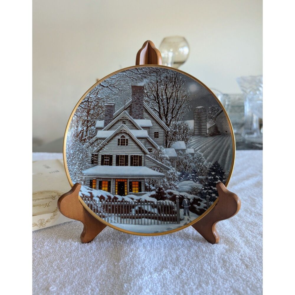 1992 Franklin Mint Winter Home Paul MacWilliams Limited Edition Plate